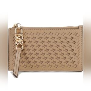 Michael Kors Empire Woven Wallet Camel Leather